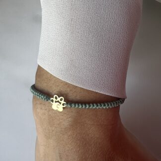 Pulsera huella mascota con inicial